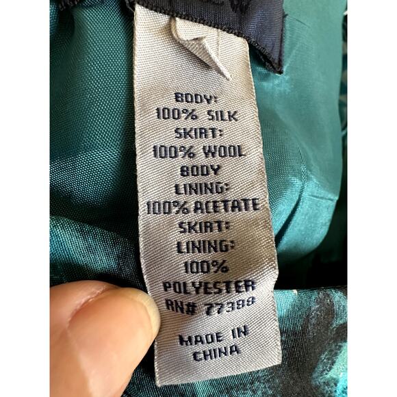 J. Crew Sz 8 Silk & Wool Sheath Dress Empire Waist Pencil Skirt Preppy Cocktail - Picture 9 of 9